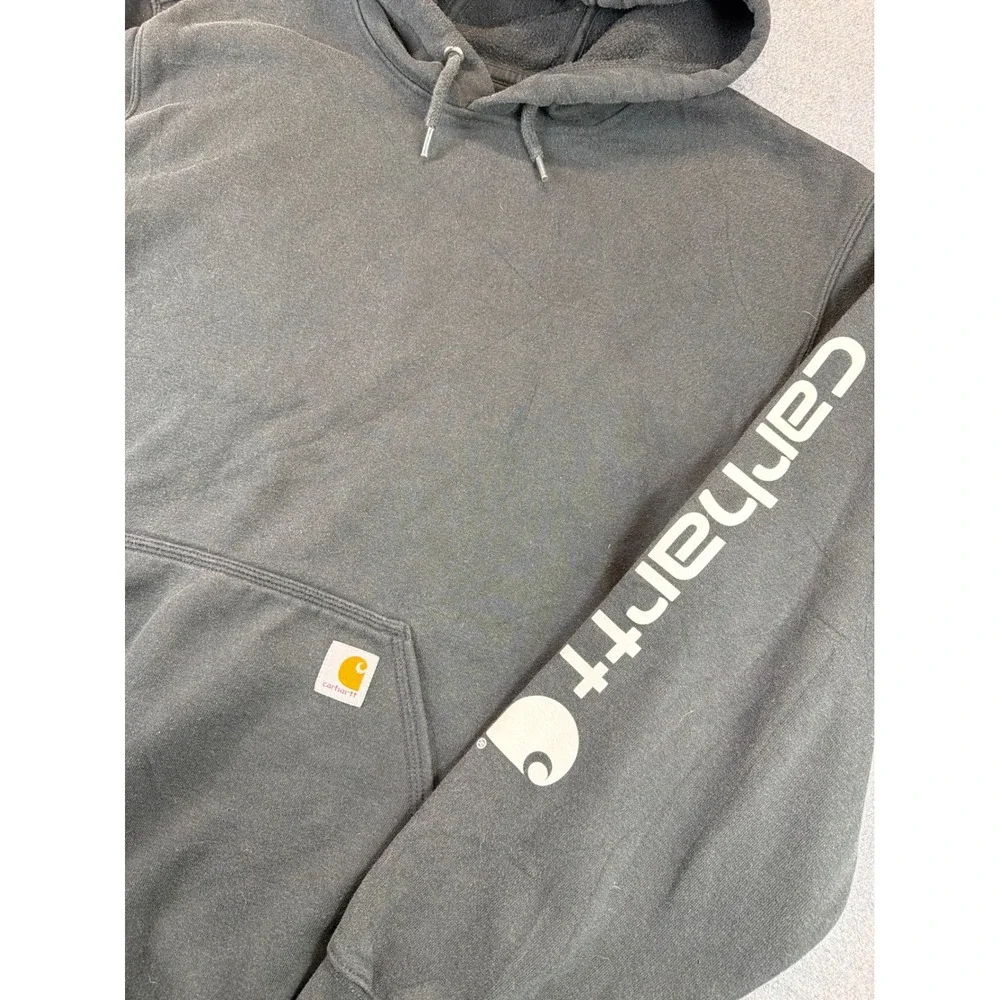 Carhartt‎ Hoodie Mens XL Original Fit Sleeve Logo Graphic Sweatshirt Heavy